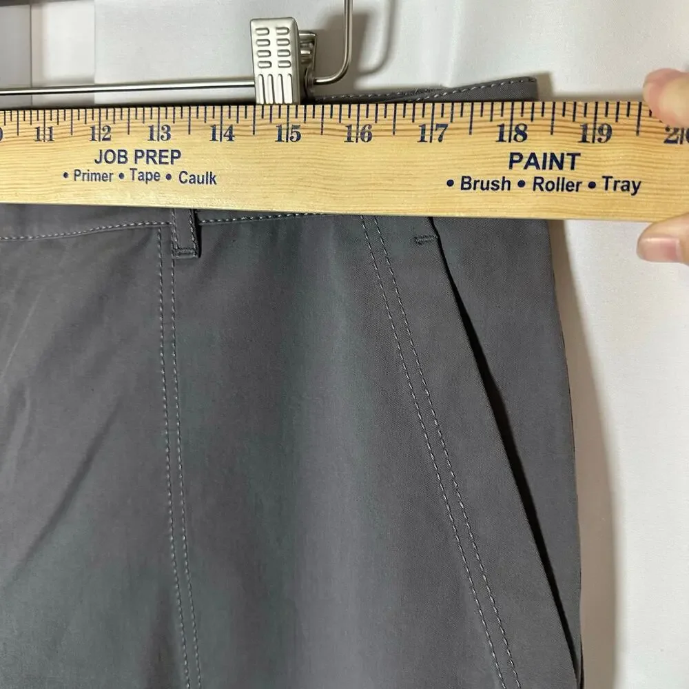 NWT Lafayette 148 Bi-Stretch Pima Cotton Fulton Cropped Pant Rock 14 Minimalist‎